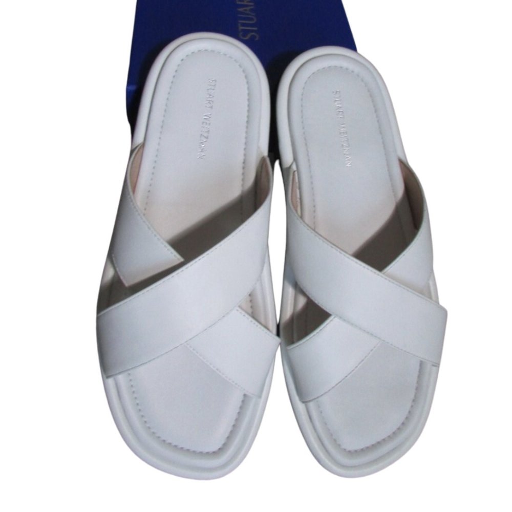 NWT Stuart Weitzman Elodie Cross Lug Slide